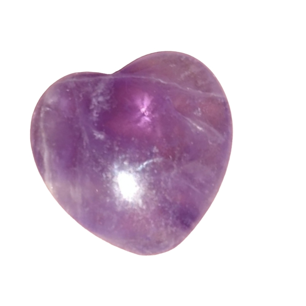 Purple Amethyst Heart Shaped Stone Love Gemstone Palm Gem Worry Pocket Rock Gift